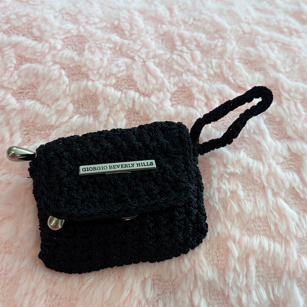Giorgio Beverly Hills Crochet Mini coin purse